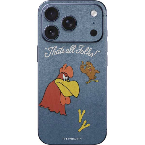Looney Tunes Foghorn Leghorn Thats All Folks iPhone 17 Pro Skin